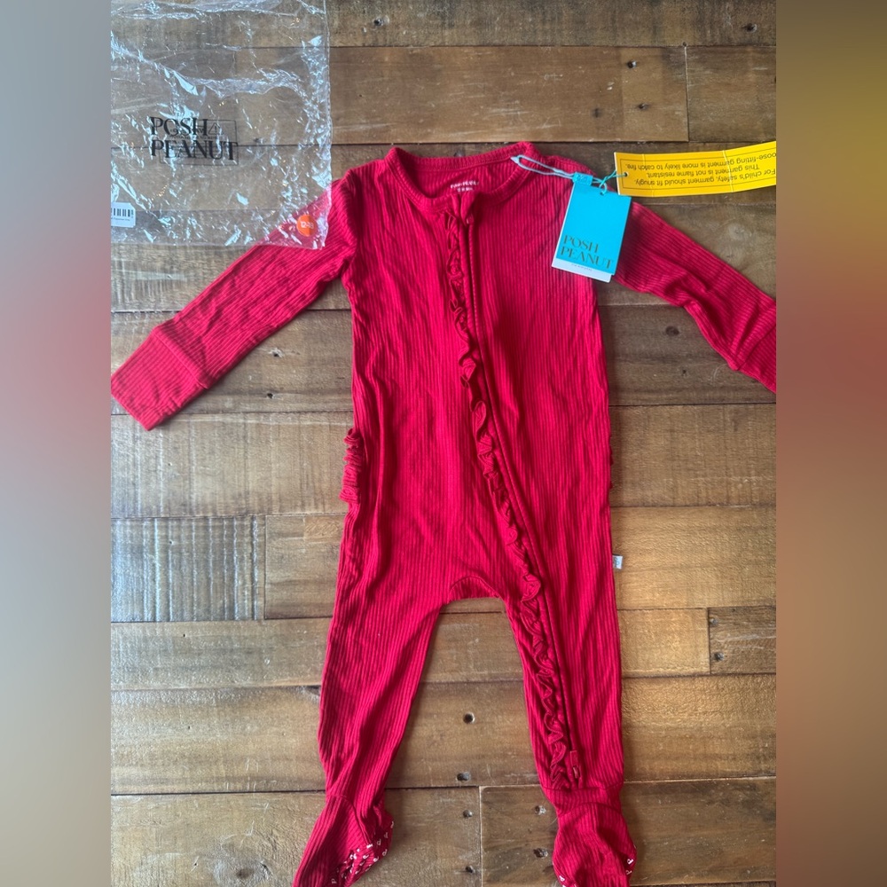 POSH PEANUT SOLID RIBBED - Crimson 12-18